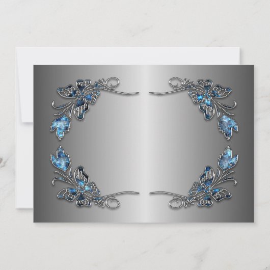 Proost op 25 Years Silver 25th Jubileum Party Kaart (Achterkant)