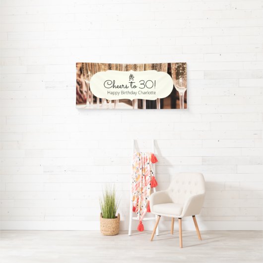 Proost op 30 Champgane Verjaardag Spandoek (Insitu)