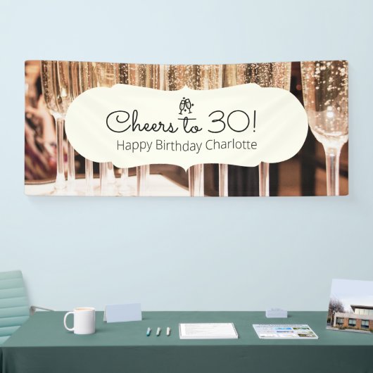 Proost op 30 Champgane Verjaardag Spandoek (Beurs)
