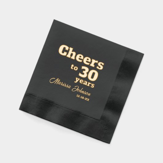 Proost op 30 jaar 30e verjaardag folie servetten (Links)