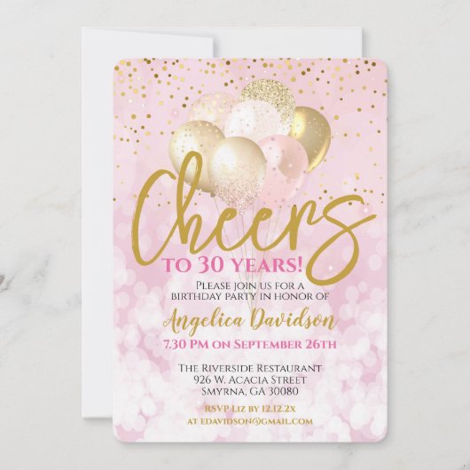 Proost op 30 jaar 30ste verjaardag kaart (Voorkant)