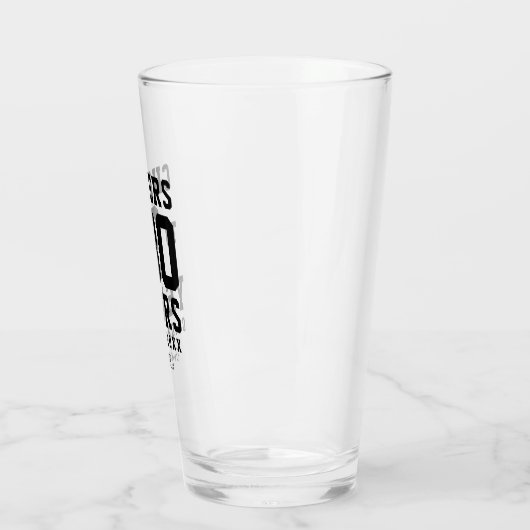 Proost op 30 jaar Black Script Typografie Glas (Links)