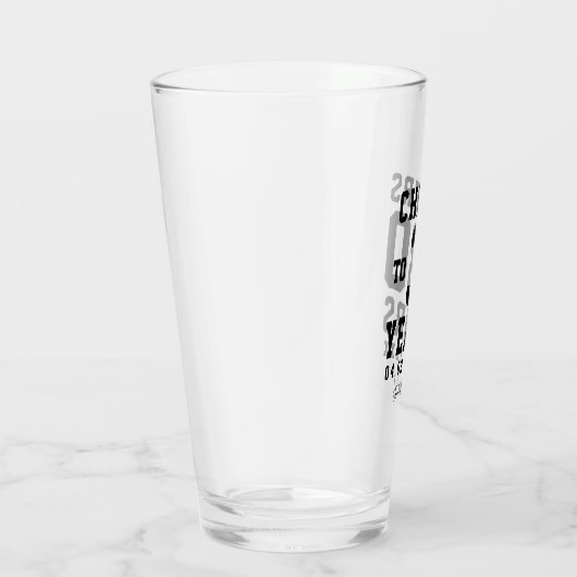 Proost op 30 jaar Black Script Typografie Glas (Rechts)