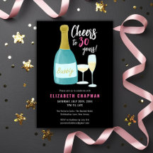 Proost op 30 jaar bruisend 30ste verjaardagsfeestj