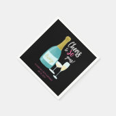 Proost op 30 jaar bruisend 30ste verjaardagsfeestj servet (Hoek)