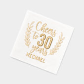 Proost op 30 jaar Dertigste verjaardag gepersonali Folie Servetten (Links)