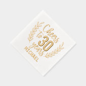 Proost op 30 jaar Dertigste verjaardag gepersonali Folie Servetten (Rechts)