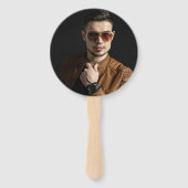 Proost op 30 jaar Goud Zwart Foto Volwassen Verjaa Handwaaier (Achterkant)