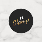 Proost op 30 Jaar Goud Zwart Volwassen Verjaardag  Confetti (Kleine voorkant)