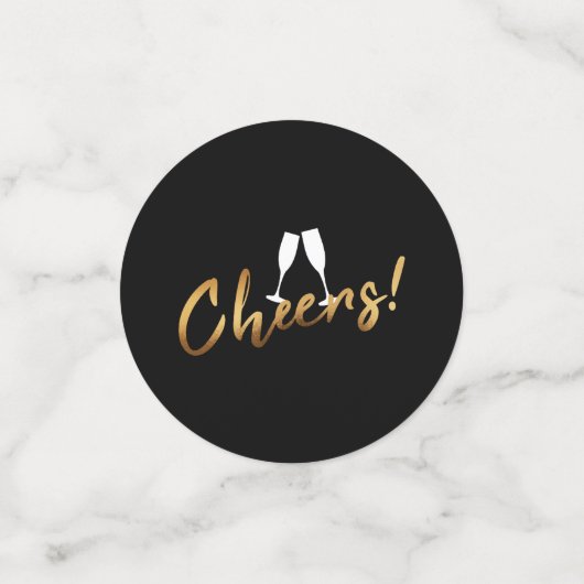 Proost op 30 Jaar Goud Zwart Volwassen Verjaardag  Confetti (Kleine voorkant)