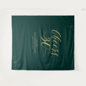 Proost op 30 jaar | Gouden & Groene Verjaardagsfee Wandkleed (Voorkant (horizontaal))