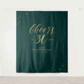 Proost op 30 jaar | Gouden & Groene Verjaardagsfee Wandkleed (Voorkant)