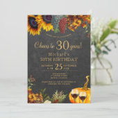 Proost op 30 jaar herfst 30e verjaardagsfeestje kaart (Staand voorkant)