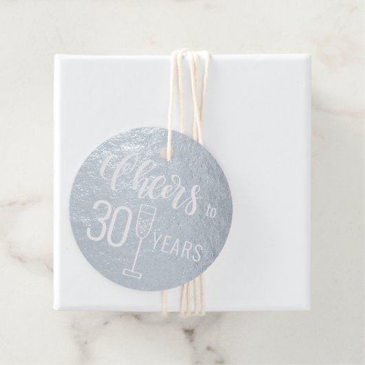 Proost op 30 jaar mannen verjaardagselegant bedankjes labels (Met doos)