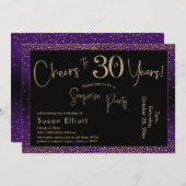 Proost op 30 jaar, Paarse Kaart (Voorkant / Achterkant)