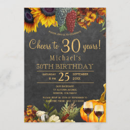 Proost op 30 jaar roestige herfst 30e verjaardagsf kaart