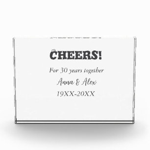 Proost op 30 jaar samen jubileum voeg naam d toe fotoblokken