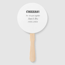 Proost op 30 jaar samen jubileum voeg naam d toe handwaaier