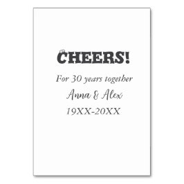 Proost op 30 jaar samen jubileum voeg naam d toe kaart