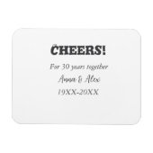 Proost op 30 jaar samen jubileum voeg naam d toe magneet (Horizontaal)