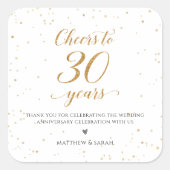Proost op 30 Jaar Stickers Cadeau Labels - GAC360 (Voorkant)