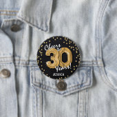 Proost op 30 jaar verjaardag ronde button 7,6 cm (In situ)