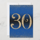 Proost op 30 jaar Verrassingsfeestje Blauw Kaart (Achterkant)