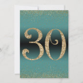 Proost op 30 jaar Verrassingsfeestje, Blauwgroen Kaart (Achterkant)