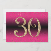 Proost op 30 jaar Verrassingsverjaardag, Deep Pink Kaart (Achterkant)