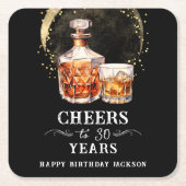 Proost op 30 jaar whisky kartonnen onderzetters (Voorkant)