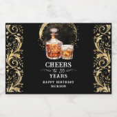 Proost op 30 jaar whisky likeurfles etiket (Enkel label)