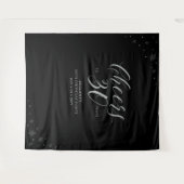 Proost op 30 jaar | Zwart & Zilver Feestje Wandkleed (Voorkant (horizontaal))