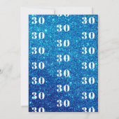 Proost op 30 Years Blue Glam Disco Retro Birthday Kaart (Achterkant)