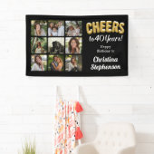 Proost op 40 jaar 9 Fotocollage 40e verjaardag Spandoek (Insitu)