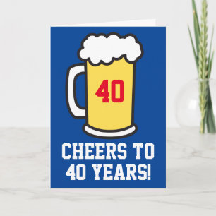 Proost op 40 jaar bierverjaardag (leeg van binnen) kaart