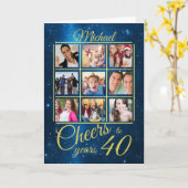 Proost op 40 jaar Fotosjabloon 40e verjaardag Kaart (Gele Bloem)