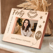 Proost op 40 jaar gelukkige verjaardag gegraveerde lijstjes