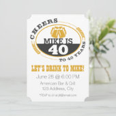 Proost op 40 Jaar Kaart (Staand voorkant)