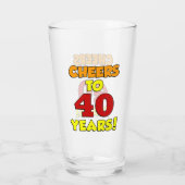 Proost op 40 Jaar Kleurrijk Glas (Achterkant)