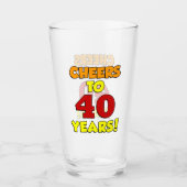 Proost op 40 Jaar Kleurrijk Glas (Voorkant)