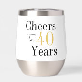 Proost op 40 jaar Minimal Gold Verjaardag (Achterkant)