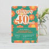 Proost op 40 jaar retro 40ste verjaardag kaart (Staand voorkant)