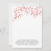 Proost op 40 jaar Rode 40ste verjaardag Kaart (Achterkant)