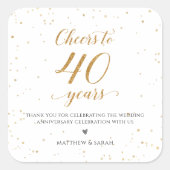 Proost op 40 Jaar Stickers Cadeau Labels - GAC360 (Voorkant)