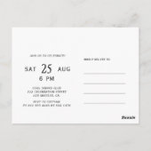 Proost op 40 jaar uitnodiging voor zwarte witte ve (Achterkant)