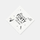 Proost op 40 moderne grillige verjaardagsdecor servet (Hoek)