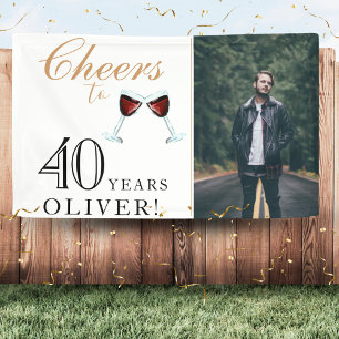 Proost op 40 Years Wine 40th Birthday Spandoek