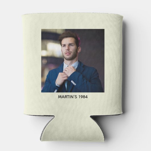 Proost op 40e verjaardag Elegant Funny Beige Blikjeskoeler (Achterkant)