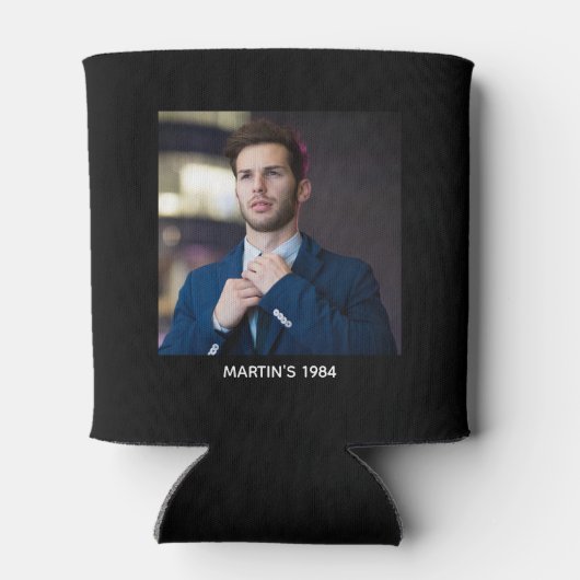 Proost op 40e verjaardag Elegant Funny Black Blikjeskoeler (Achterkant)