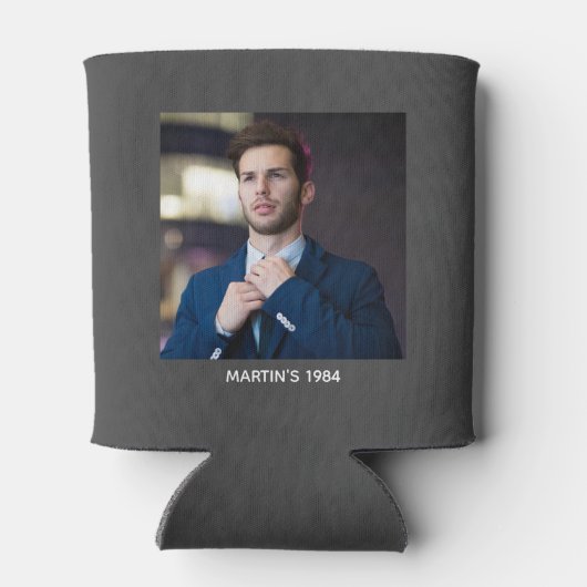 Proost op 40e verjaardag Elegant Funny Dark Grey Blikjeskoeler (Achterkant)